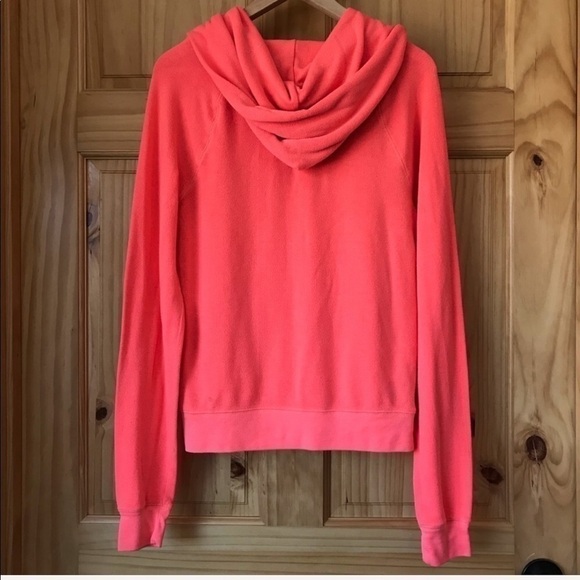 𝅺Victoria’s Secret neon LOVE PINK zip front hoodie size small - Picture 9 of 10